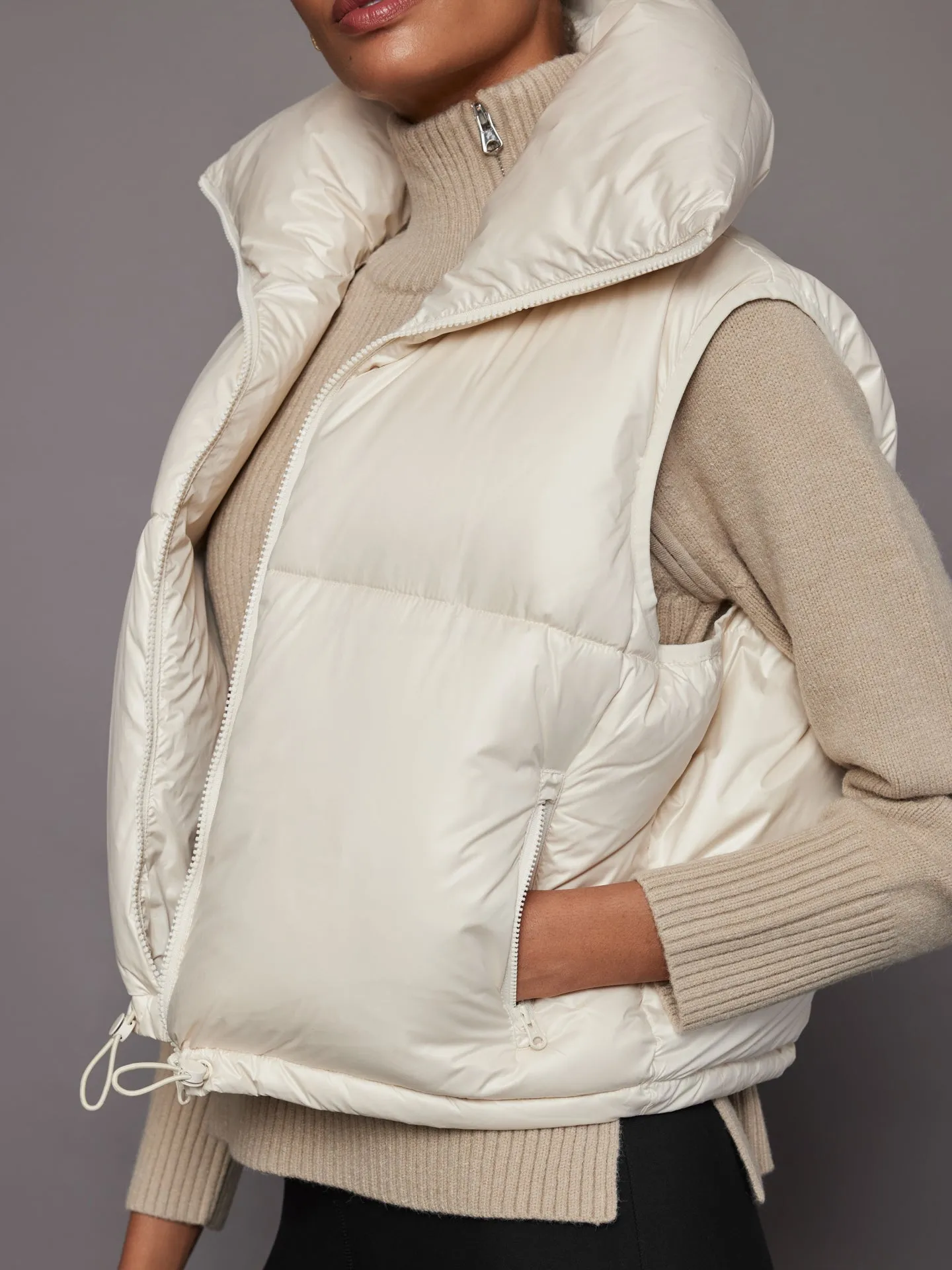 Puffer Vest Nylon White