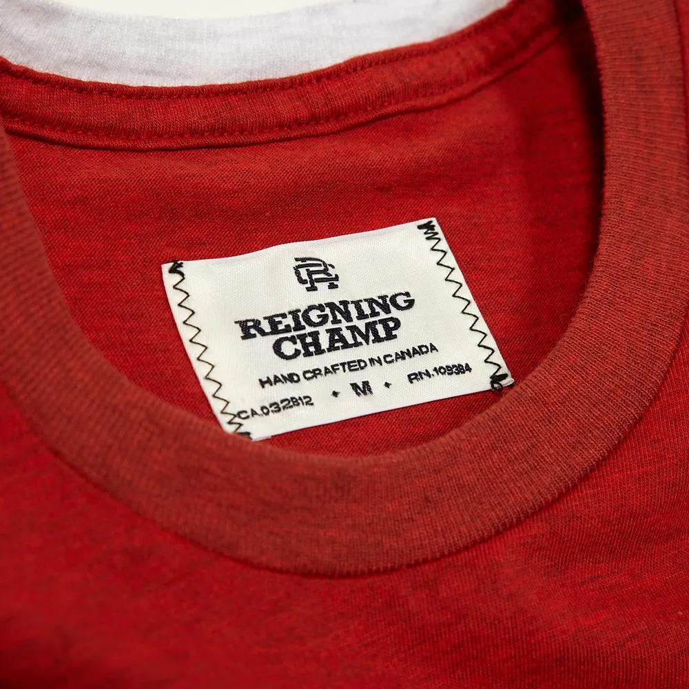 Red Heather Reigning Champ Classic Tee