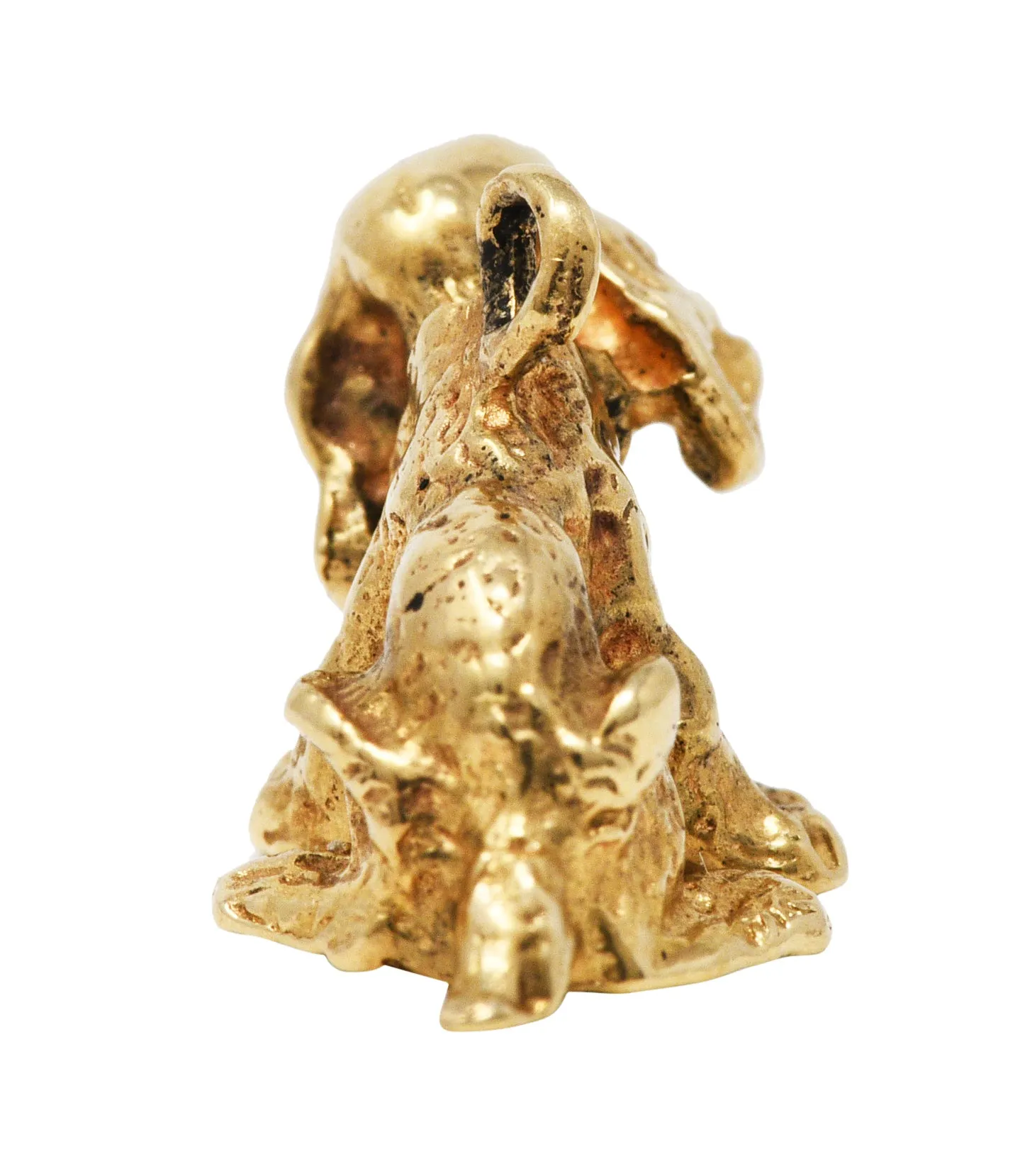 Vintage Gold Cocker Spaniel Bobble Head Charm