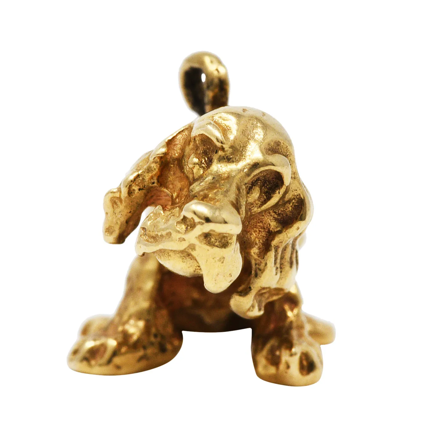 Vintage Gold Cocker Spaniel Bobble Head Charm