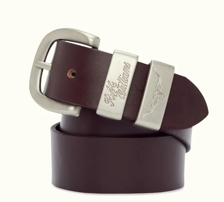 R.M. Williams Solid Hide Matte Belt