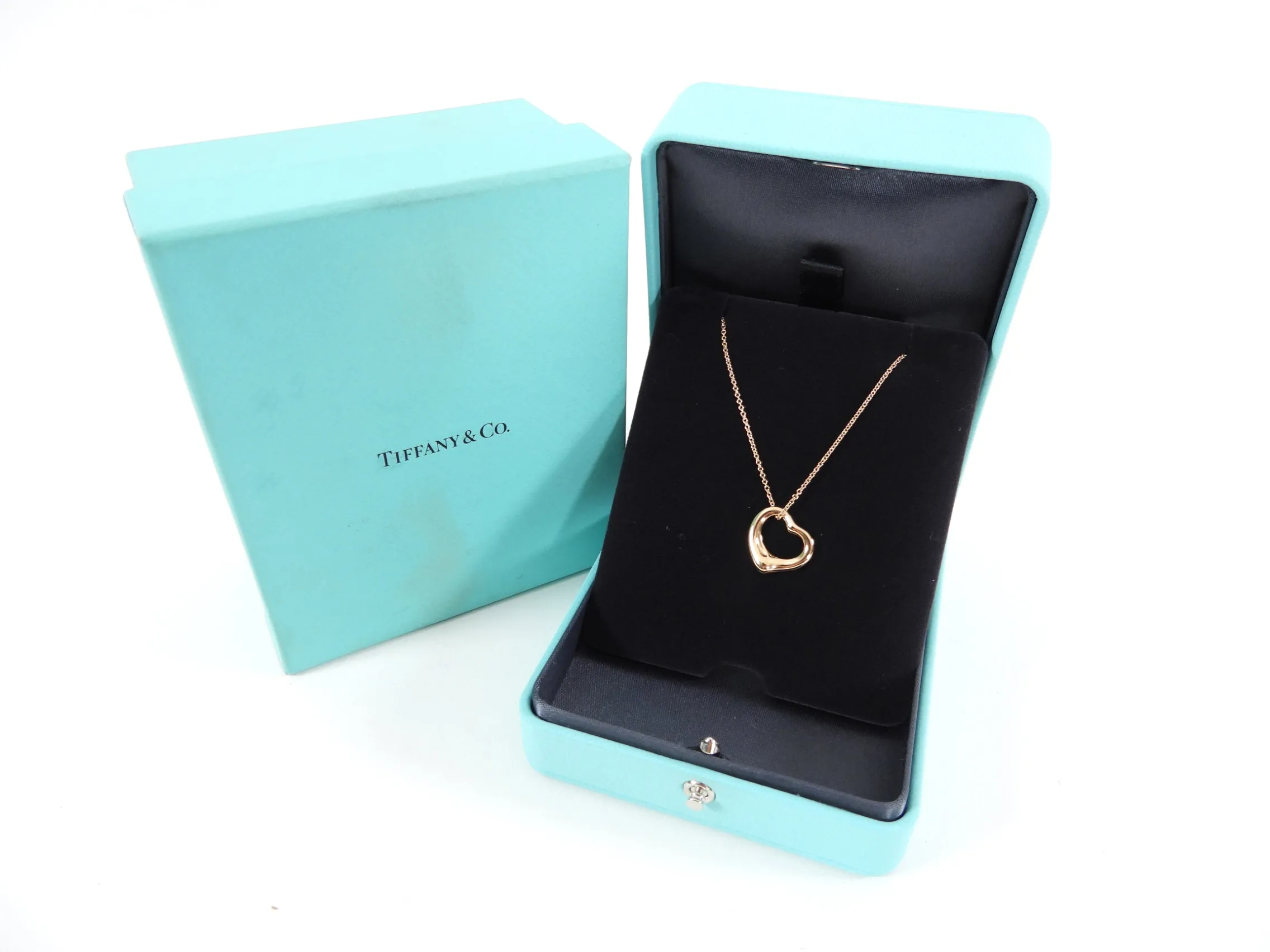 Rose Gold Open Heart Necklace by Tiffany & Co.