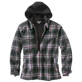 Water-Repellent Flannel Shirt Jac with Sherpa Lining