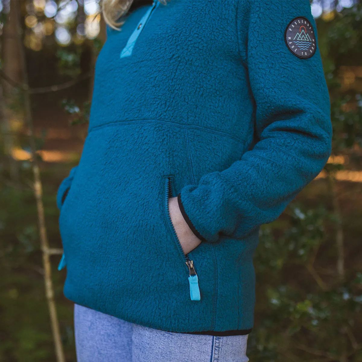 Sequoia Blue Coral Recycled Sherpa Fleece Pullover