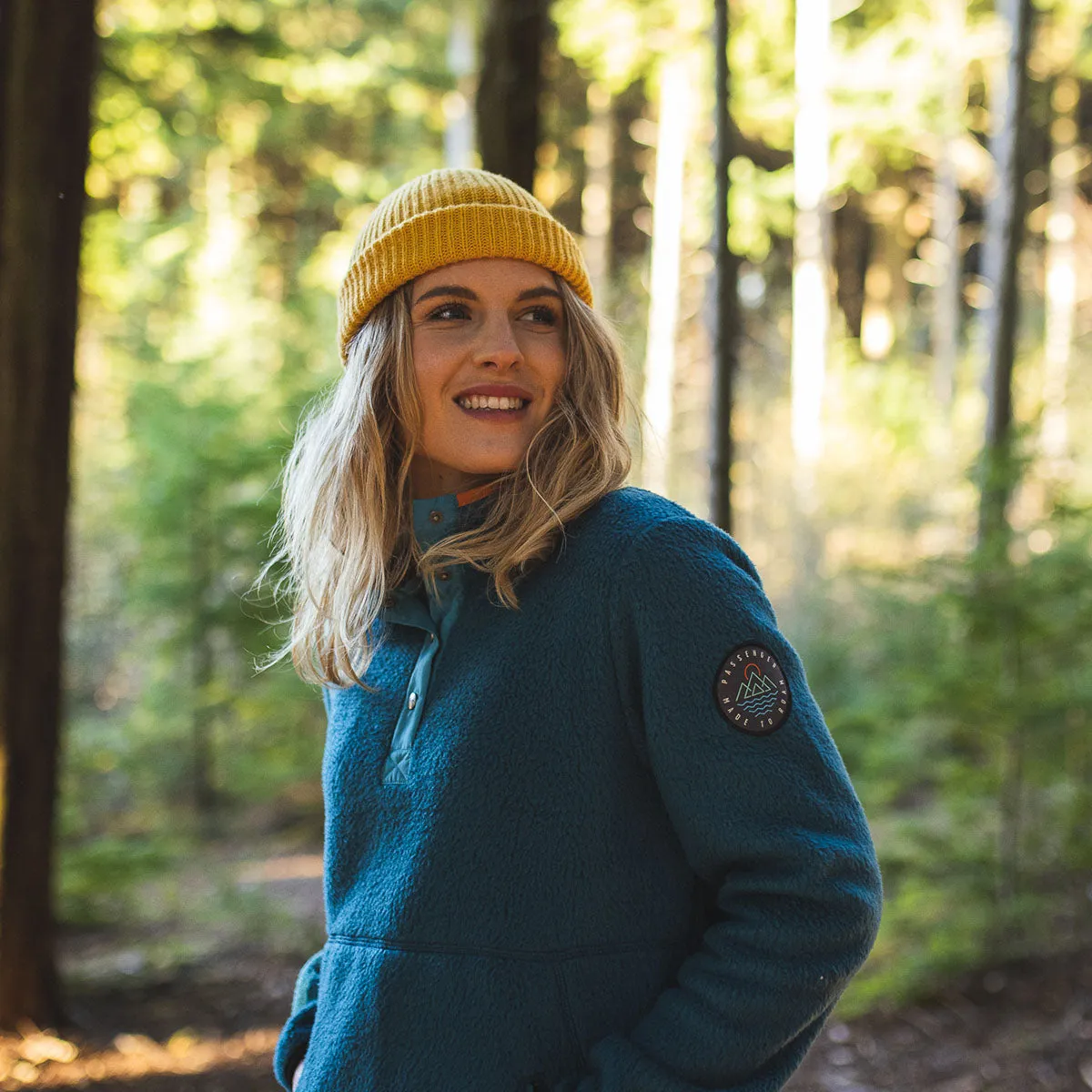 Sequoia Blue Coral Recycled Sherpa Fleece Pullover