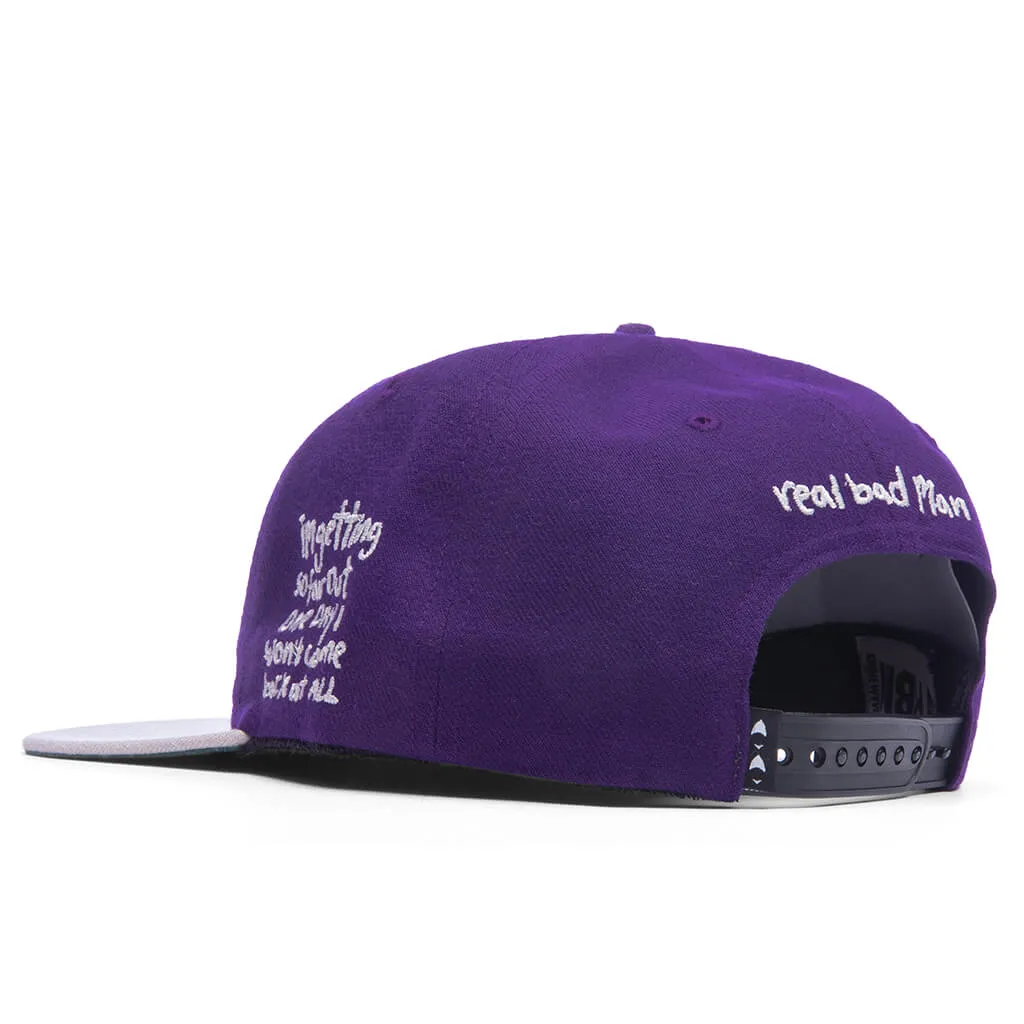 Purple/Grey So Far Out 6 Panel Cap