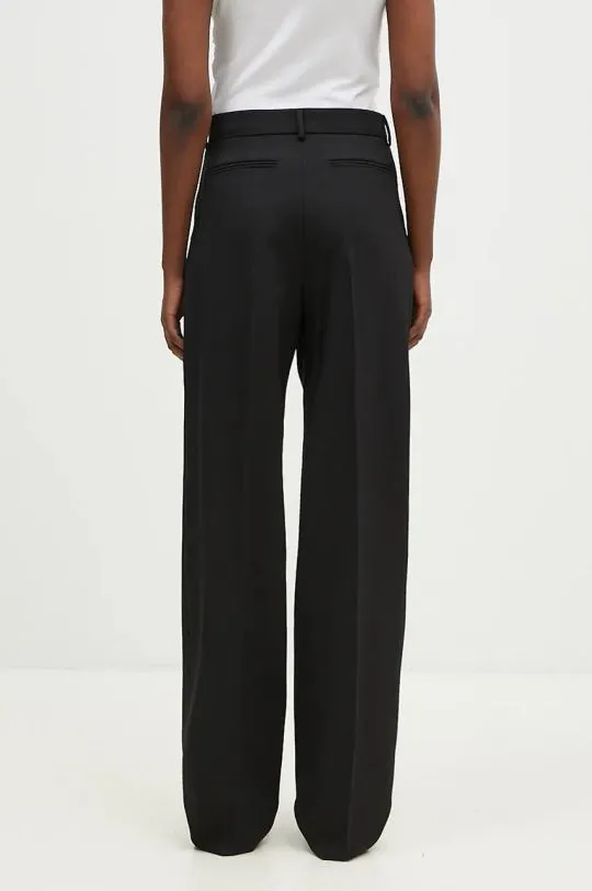 Sportmax black wool trousers in Assuan color 2422136032600