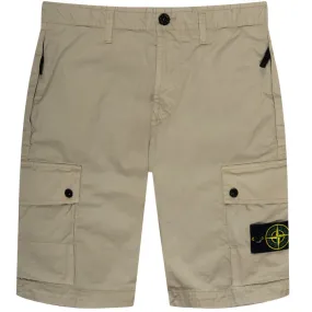 Stone Island Bermuda Cargo Shorts in Beige