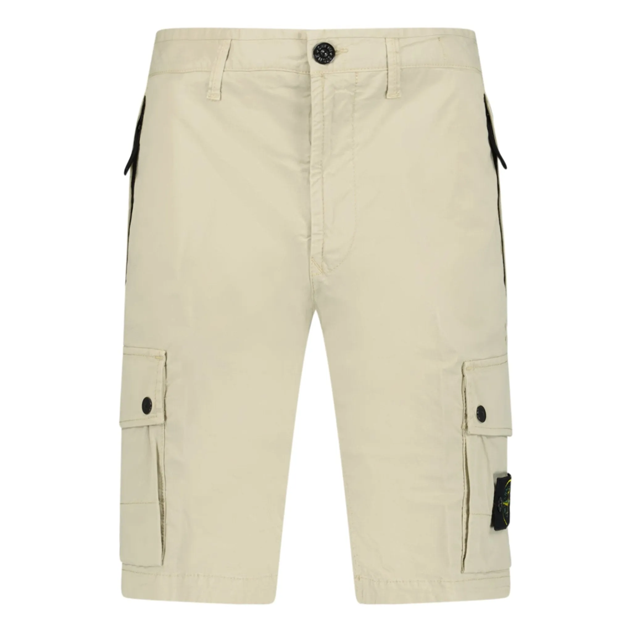 Beige Stone Island Cargo Shorts