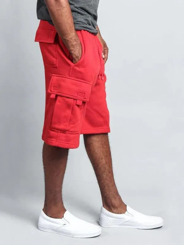 Men's Cargo Shorts with Straight-Leg Design in Linen