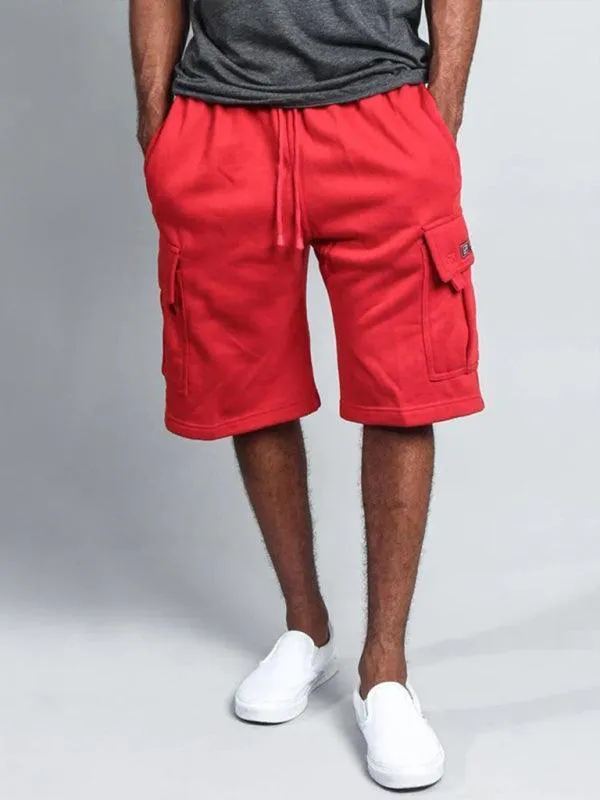 Men's Cargo Shorts with Straight-Leg Design in Linen