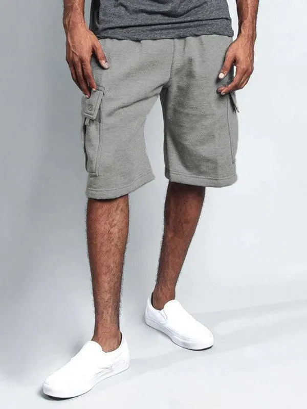 Men's Cargo Shorts with Straight-Leg Design in Linen