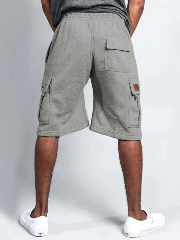 Men's Cargo Shorts with Straight-Leg Design in Linen