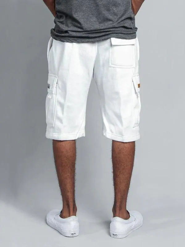 Men's Cargo Shorts with Straight-Leg Design in Linen