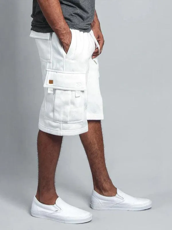 Men's Cargo Shorts with Straight-Leg Design in Linen