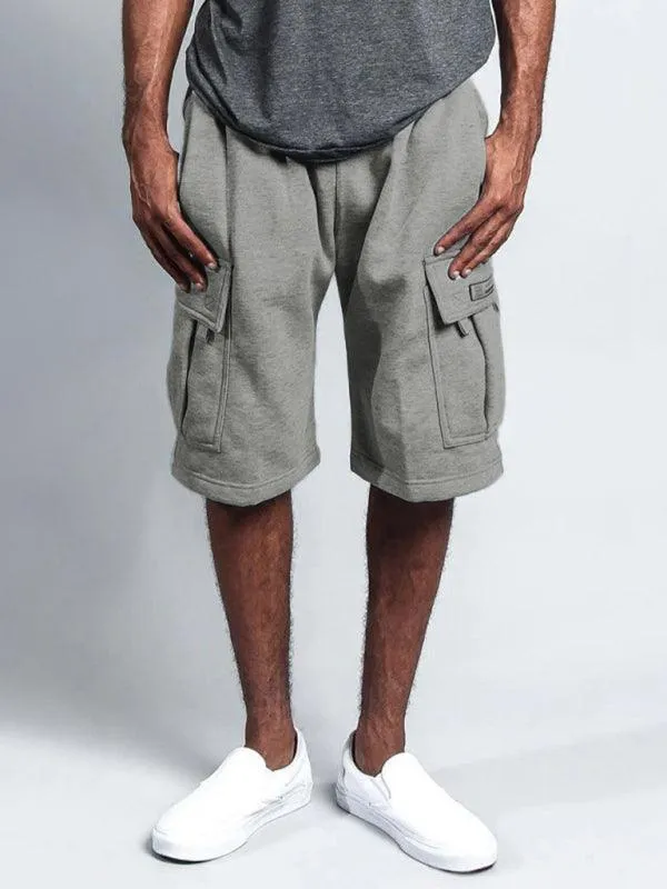 Men's Cargo Shorts with Straight-Leg Design in Linen