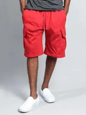 Men's Cargo Shorts with Straight-Leg Design in Linen