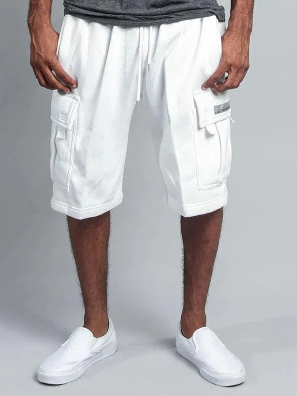 Men's Cargo Shorts with Straight-Leg Design in Linen