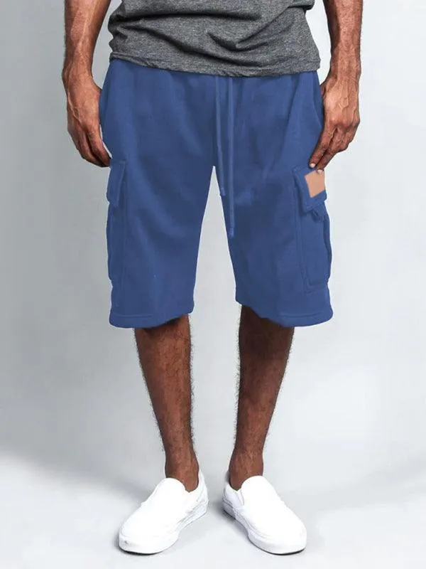 Men's Cargo Shorts with Straight-Leg Design in Linen