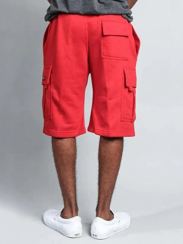 Men's Cargo Shorts with Straight-Leg Design in Linen