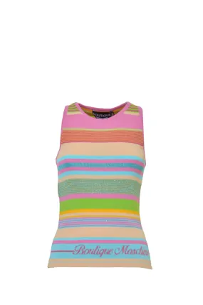 Moschino Stripe Knitted Vest