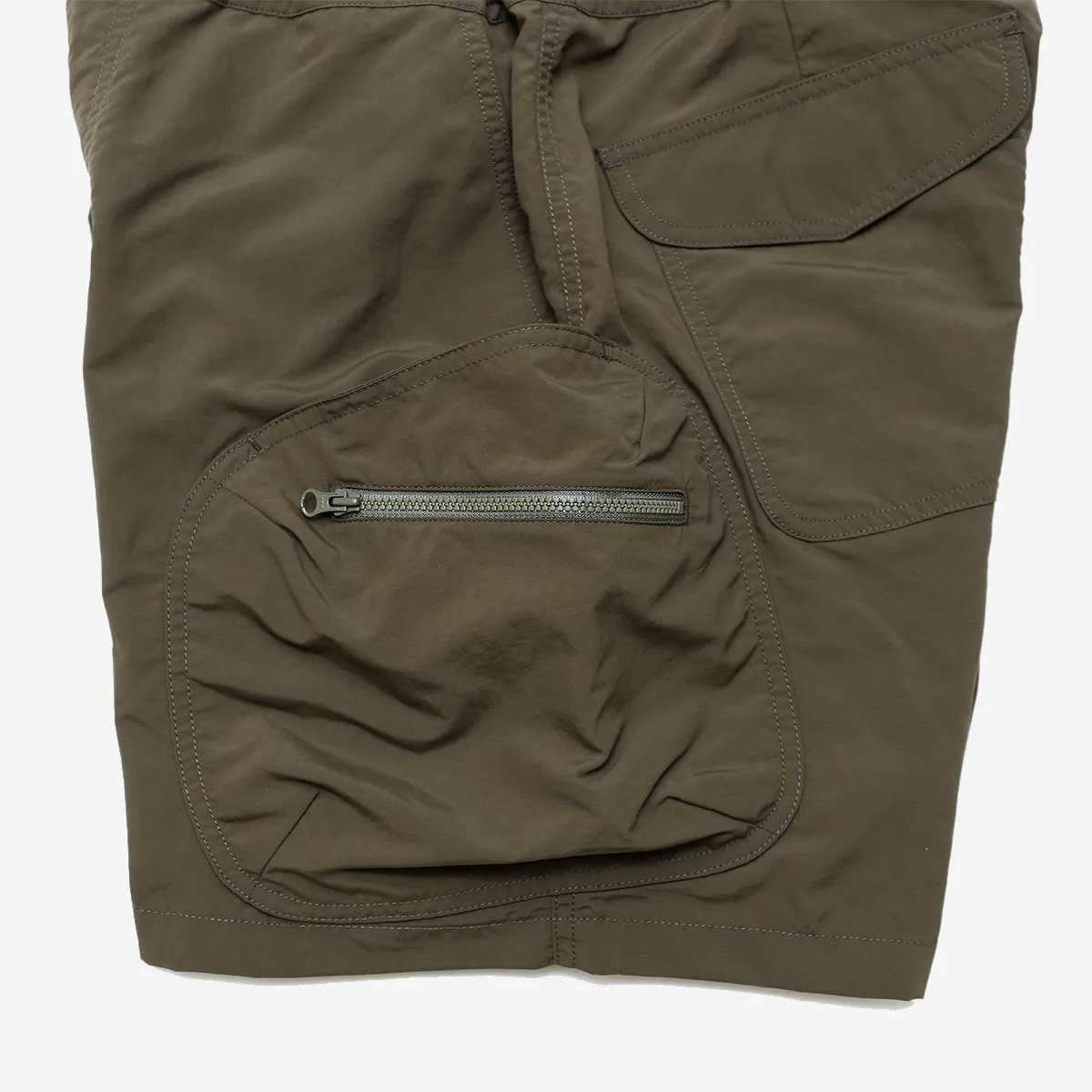 Supplex Cargo Shorts with 8 Pockets in Khaki