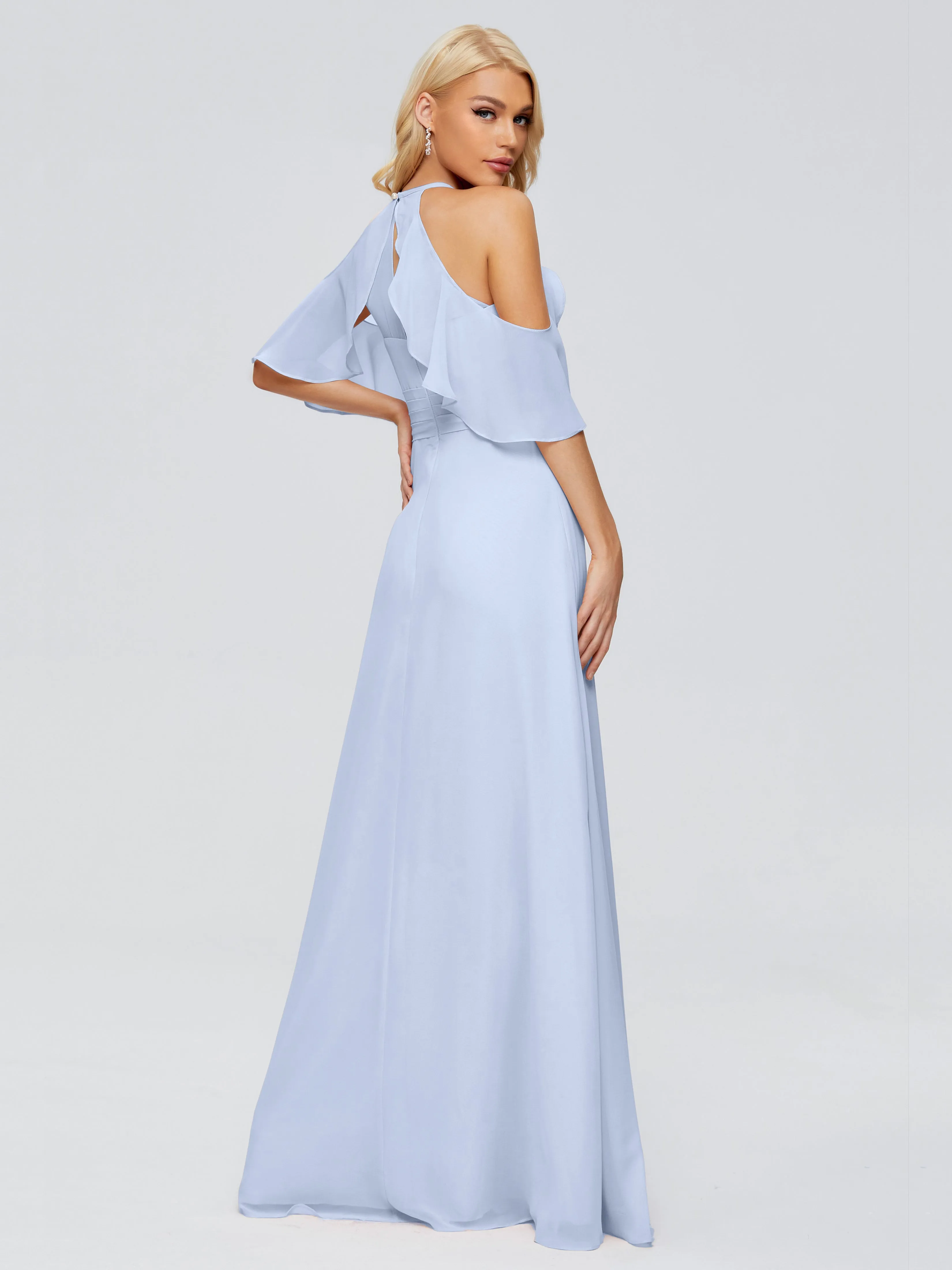 Bridesmaid Dresses Taylor Split-front A-line Chiffon