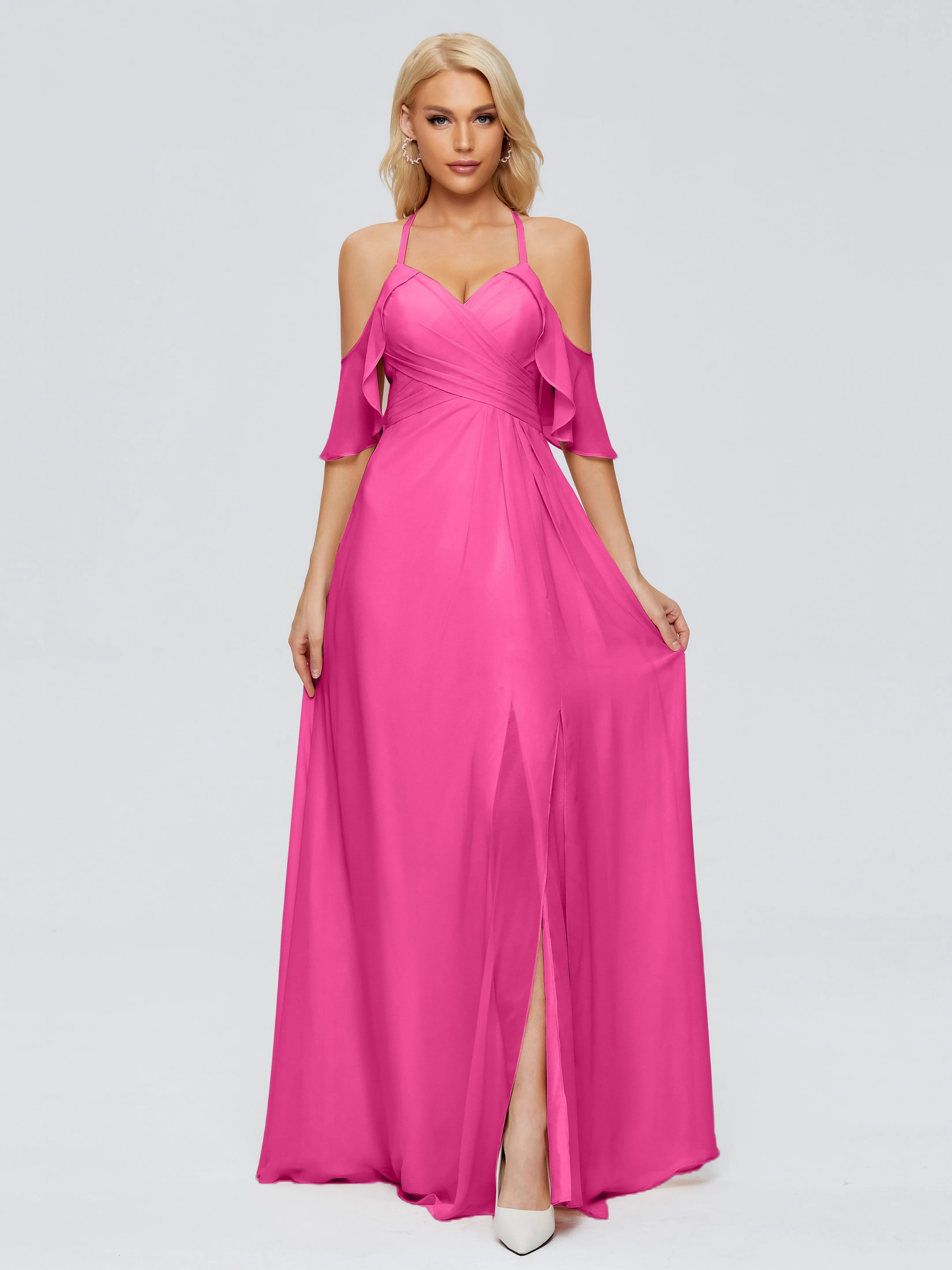 Evening Dresses Taylor Split-front A-line Chiffon