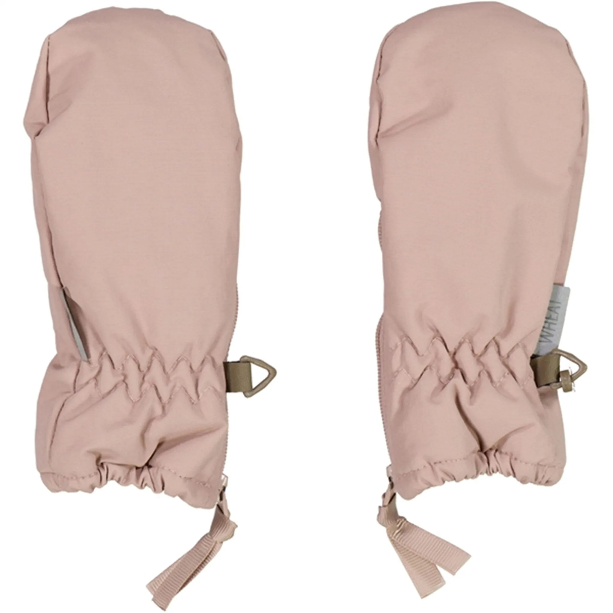 Wheat Tech Rose Zipper Mittens