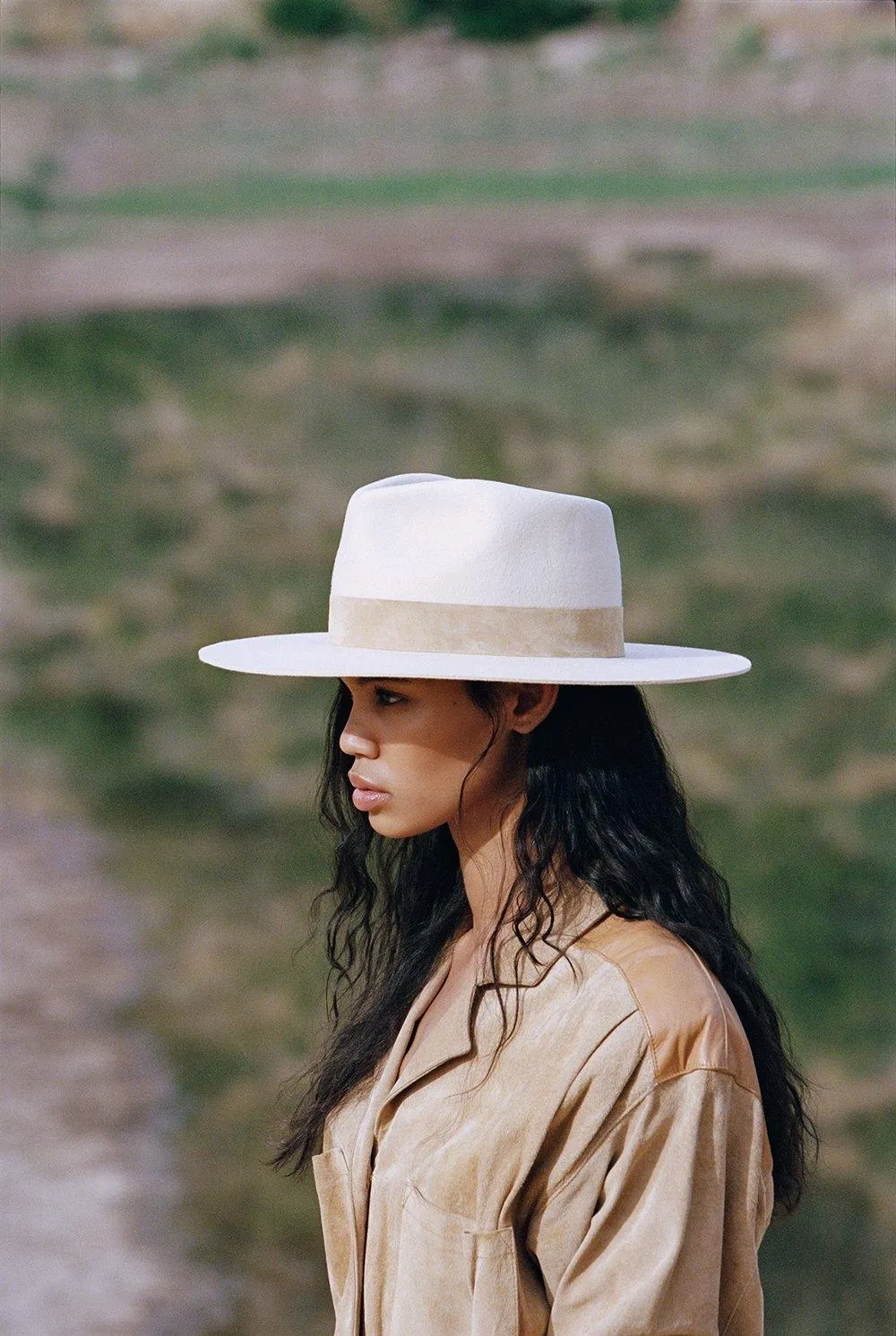 Ivory Mirage Wool Fedora Hat