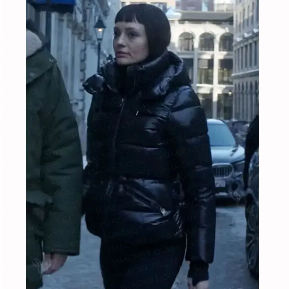 Laura Haddock's The Recruit puffer jacket