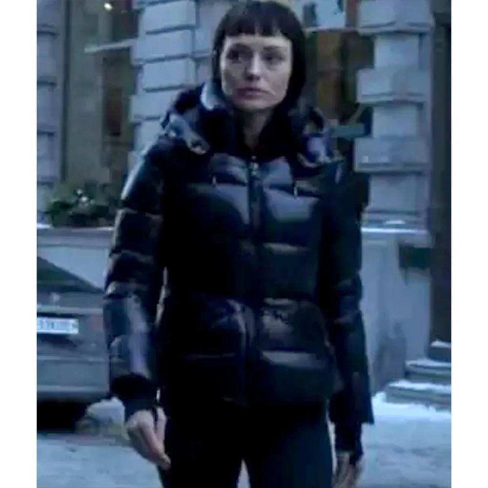 Laura Haddock's The Recruit puffer jacket