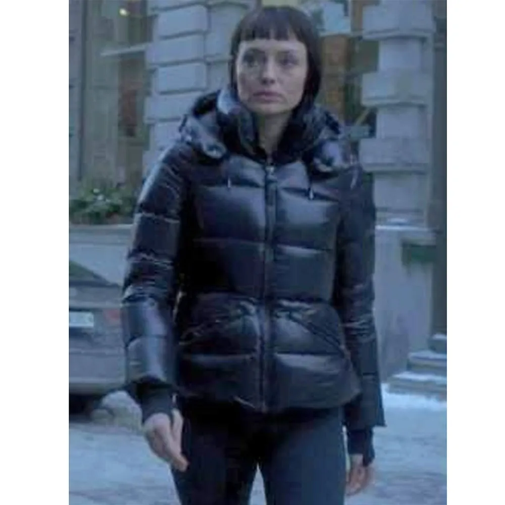 Laura Haddock's The Recruit puffer jacket