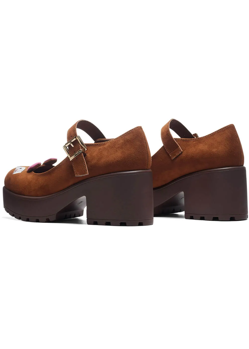 Brown Mary Janes Pumps - Tira Basil Collection by Koi Footwear