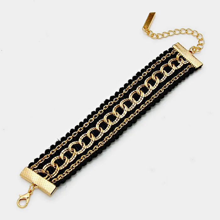 Metal Chain Knit Bracelet