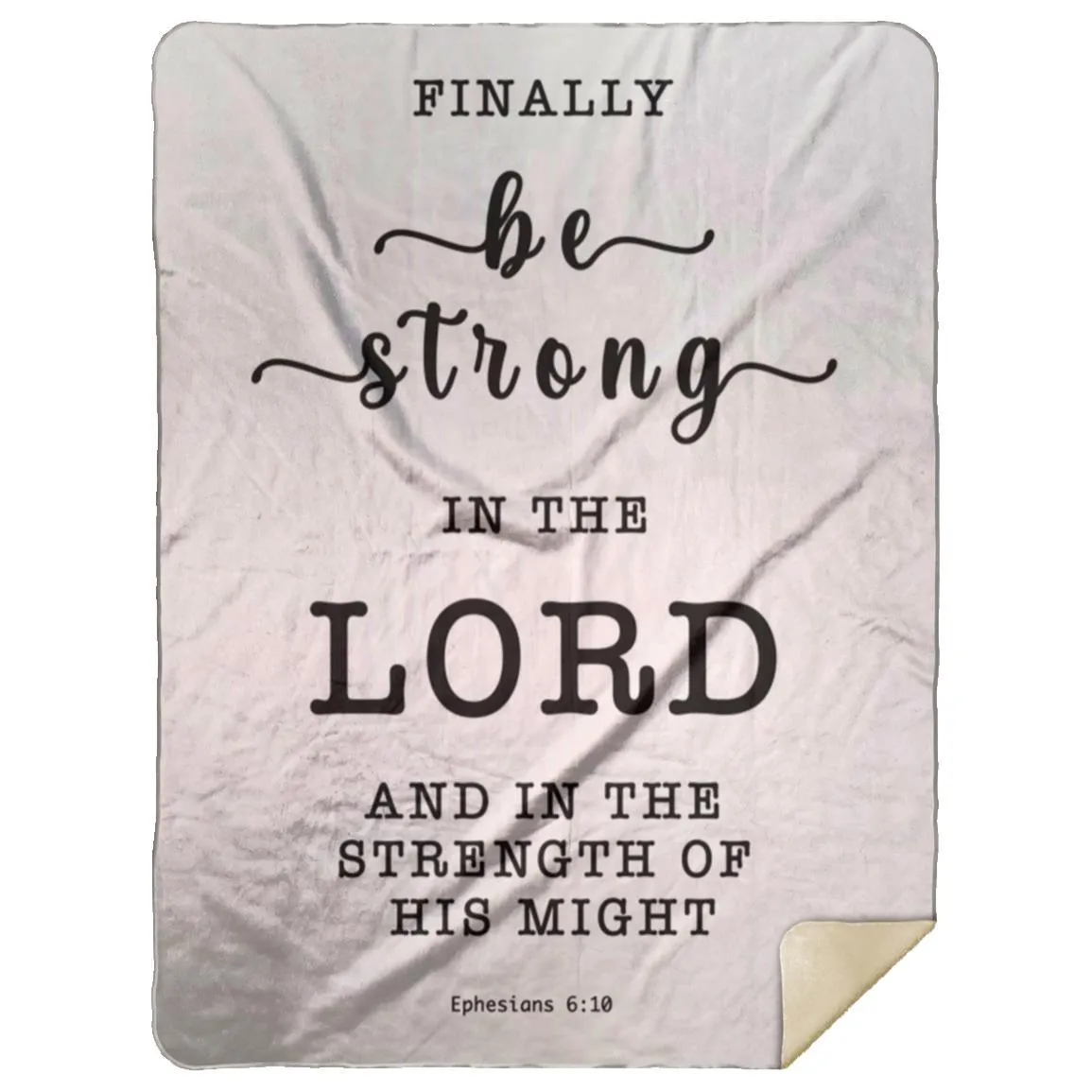 Sherpa Mink Blanket with Inspirational Verse