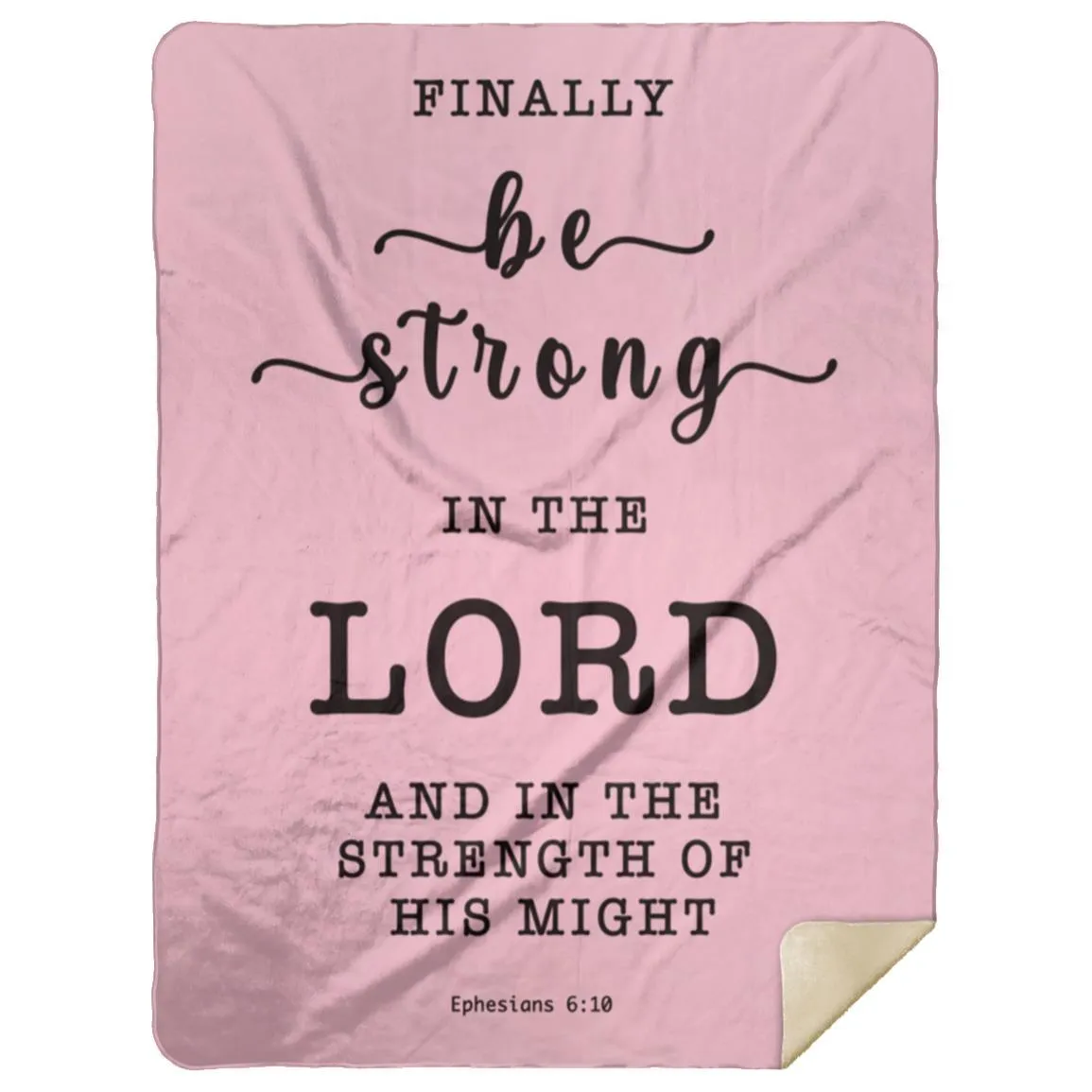 Sherpa Mink Blanket with Inspirational Verse