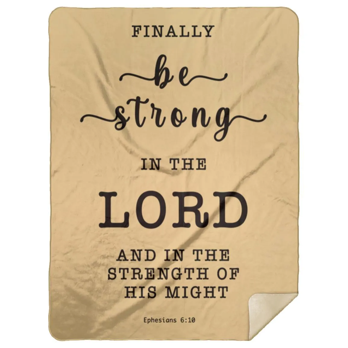 Sherpa Mink Blanket with Inspirational Verse