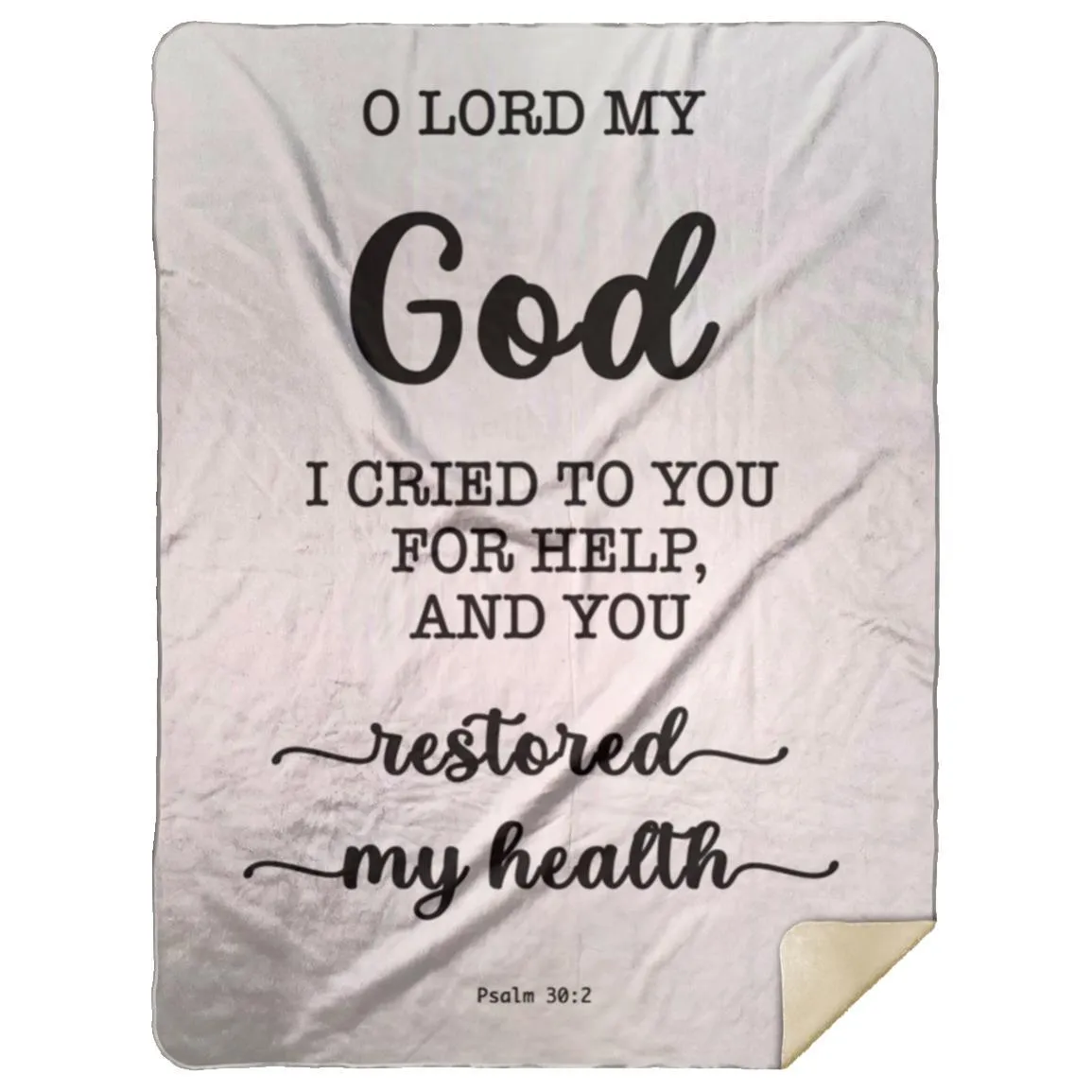 Typography Premium Sherpa Mink Blanket Lord Everlasting Strength Isaiah 26:4