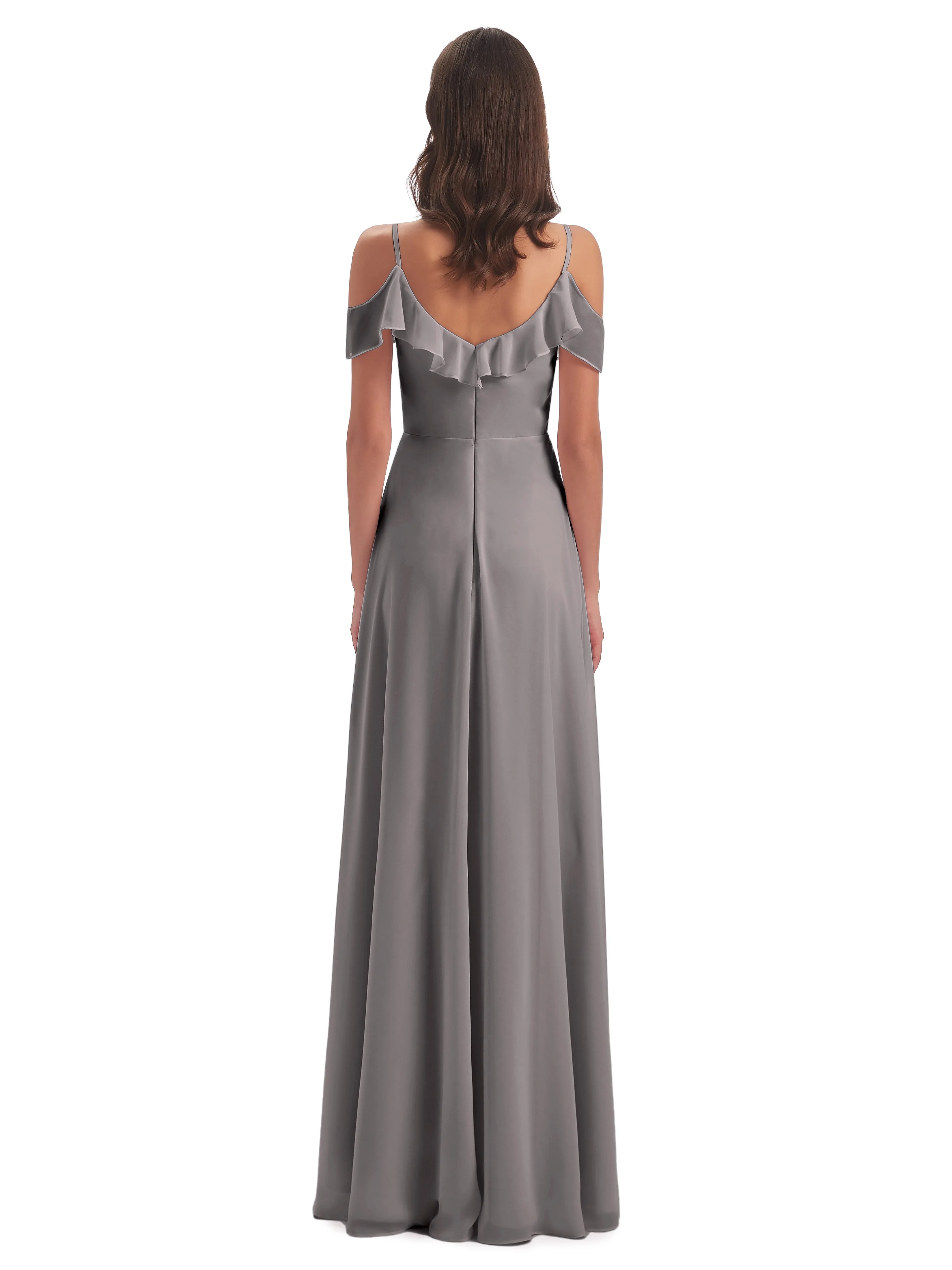 Valentine Off-Shoulder Long Sheath/Column Bridesmaid Dress