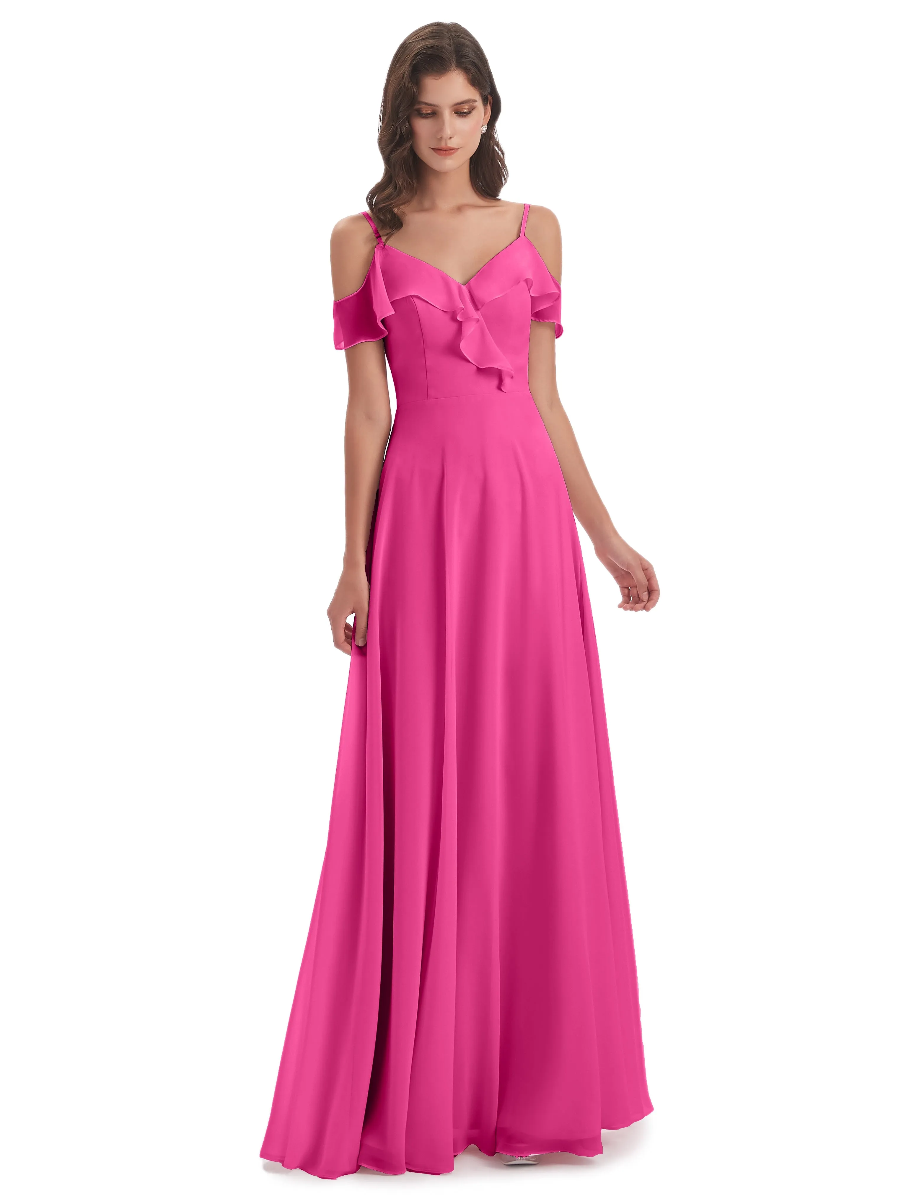 Valentine Off-Shoulder Long Sheath/Column Bridesmaid Dress