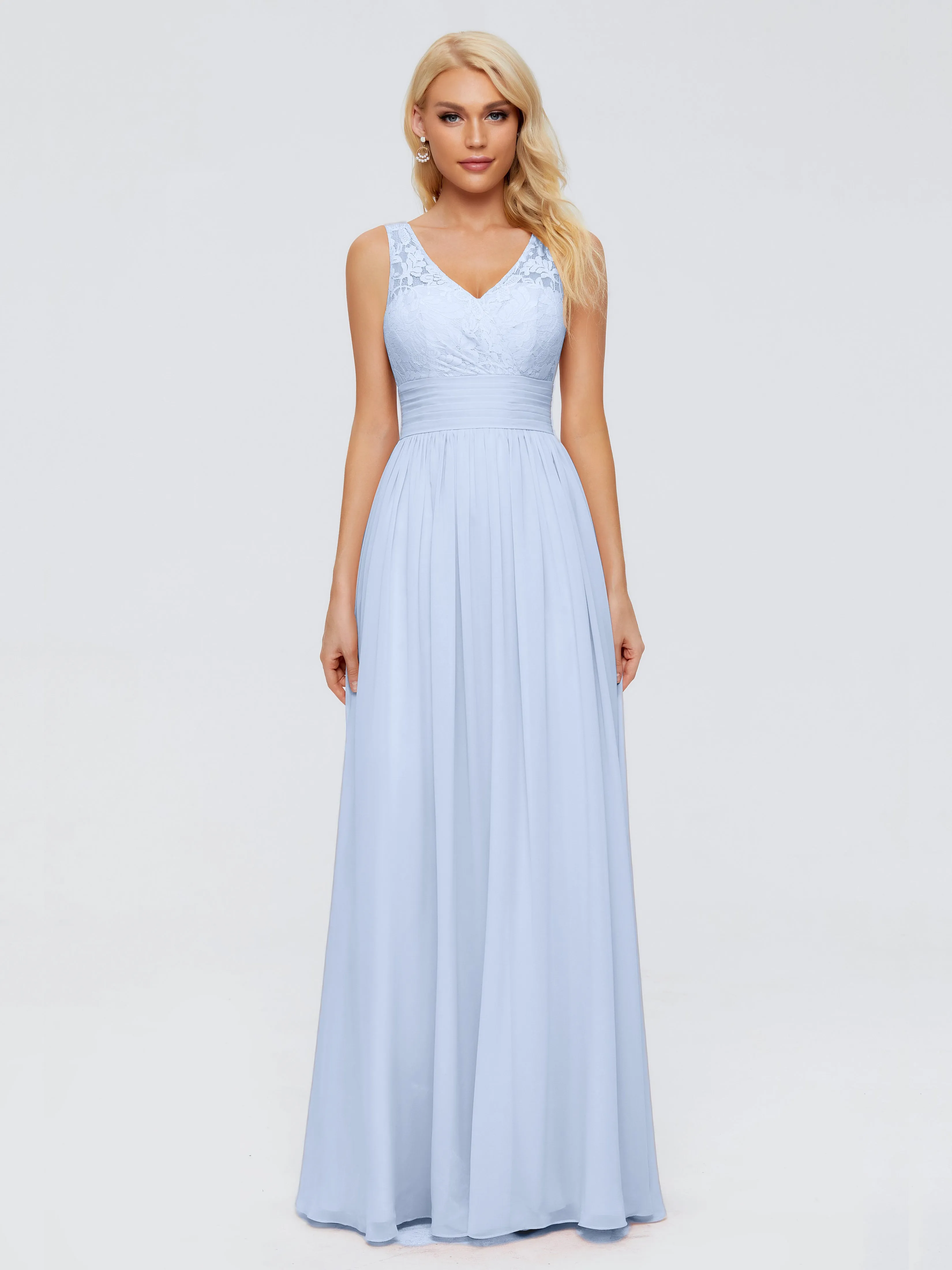 Valerie V-Neck Chiffon Trapèze Bridesmaid Dress