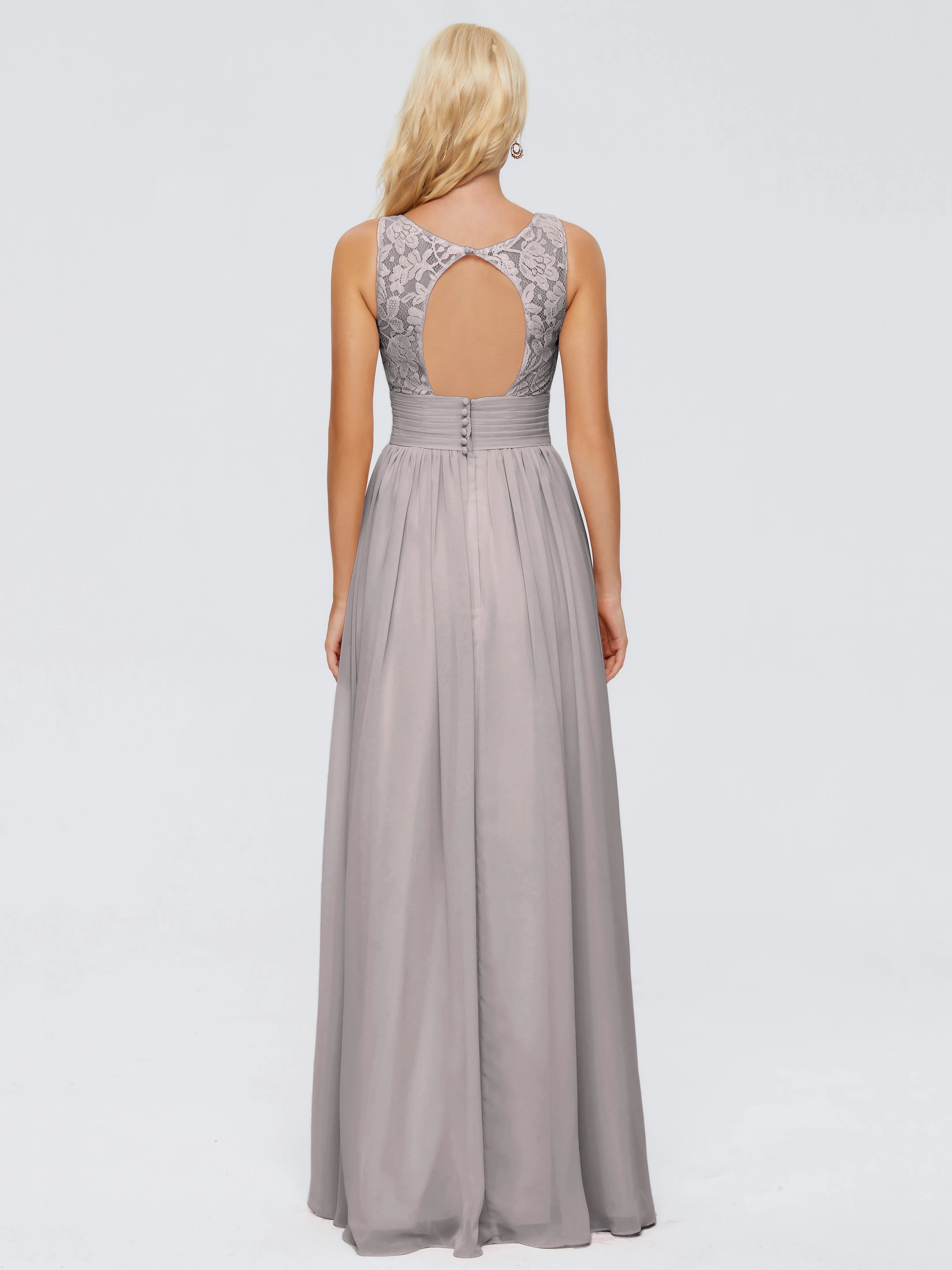 Valerie V-Neck Chiffon Trapèze Bridesmaid Dress