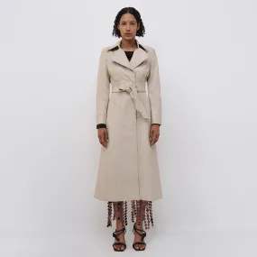 Vegan Leather Trench Coat