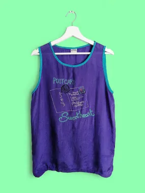 Silky Vest Top with a Vintage 80's Vibe