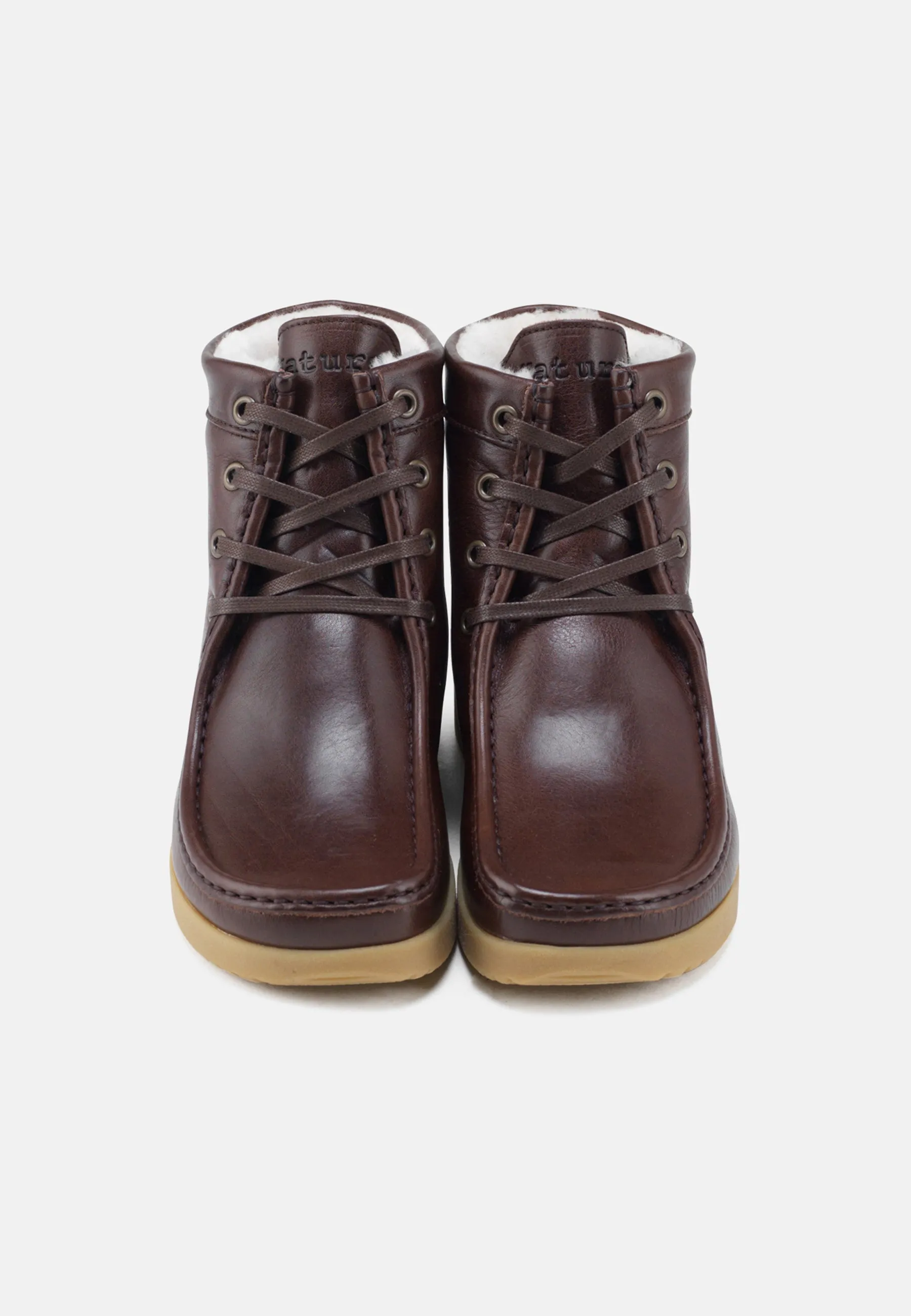 Coffee Asta Insulated Leather Boots