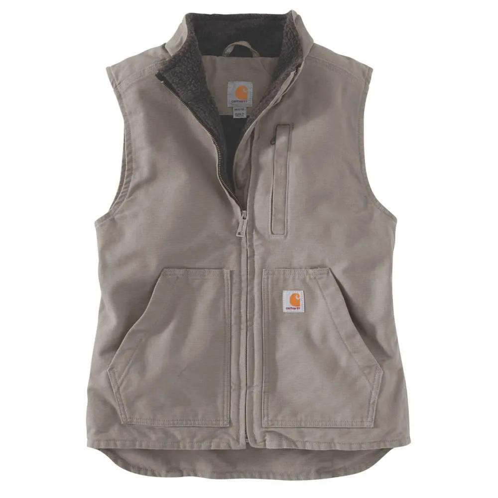 Carhartt 104224 Women's Washed Duck Sherpa Lined Mock Neck Vest