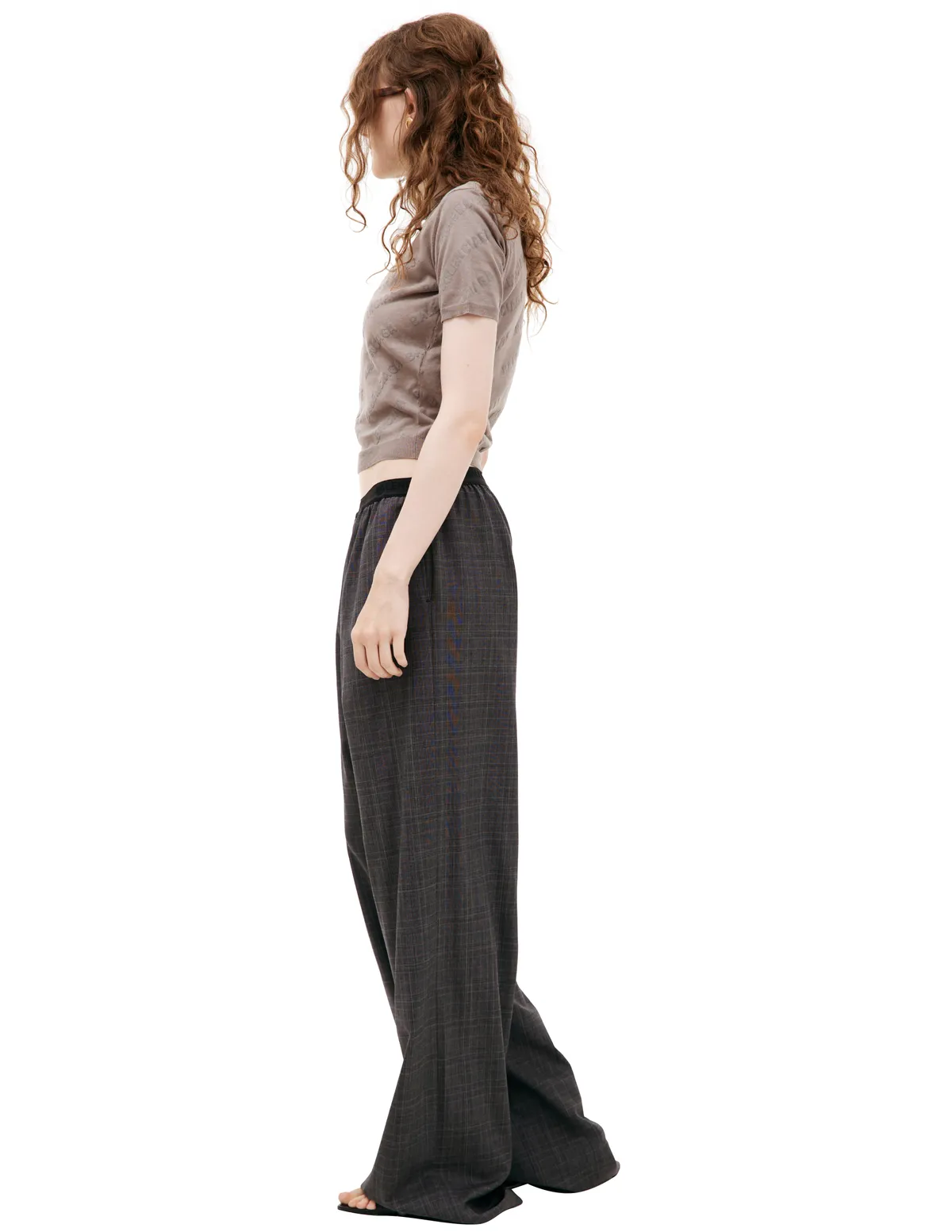 Plaid Wool Trousers