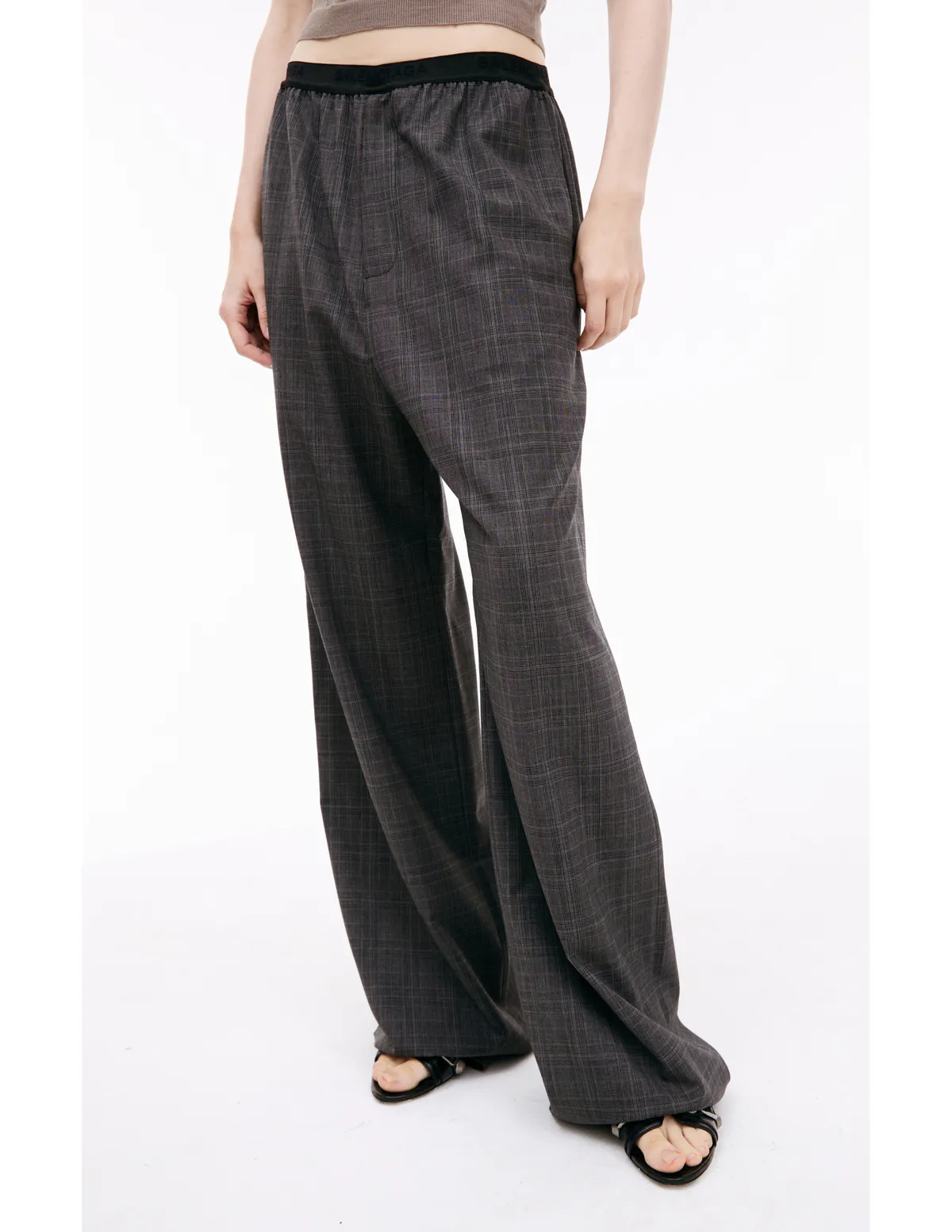 Plaid Wool Trousers