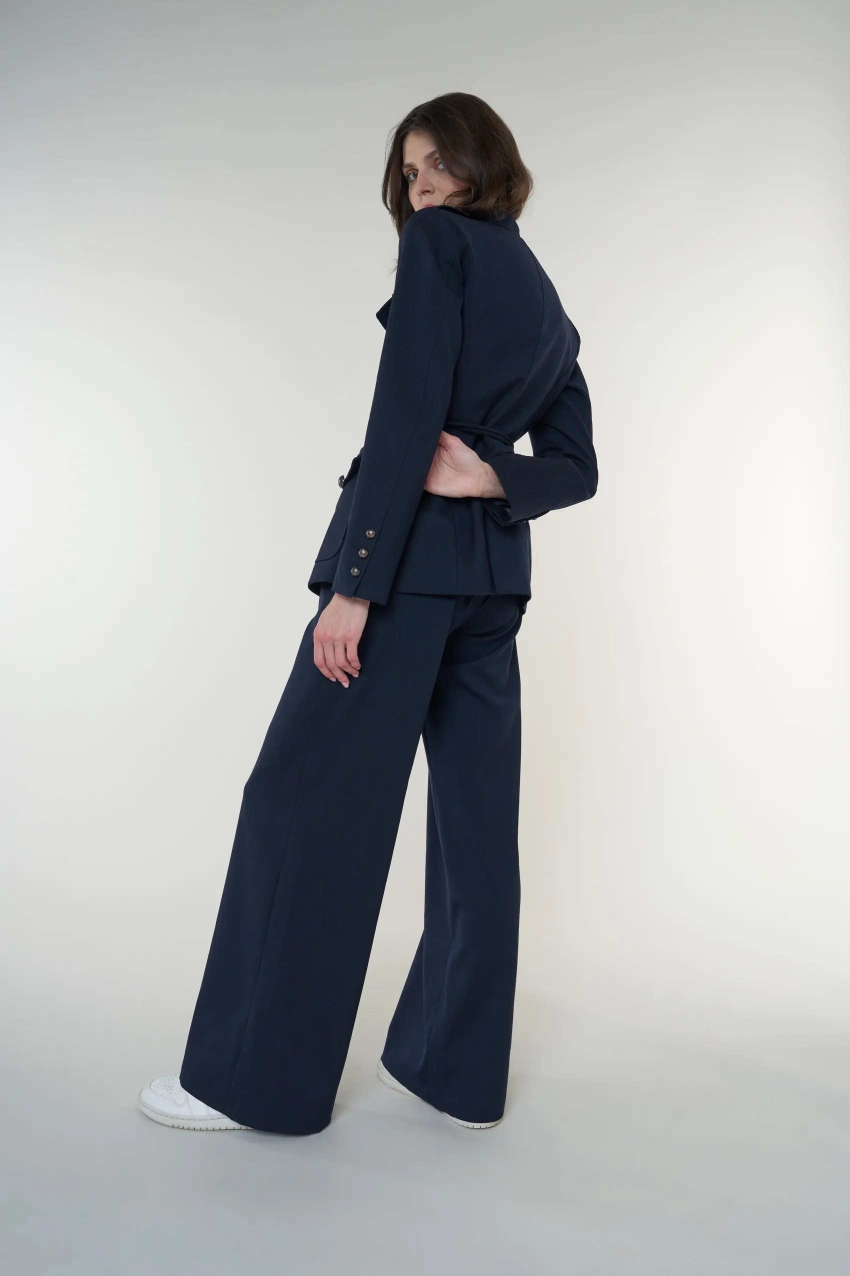 Wool Trousers with Ethnic Details